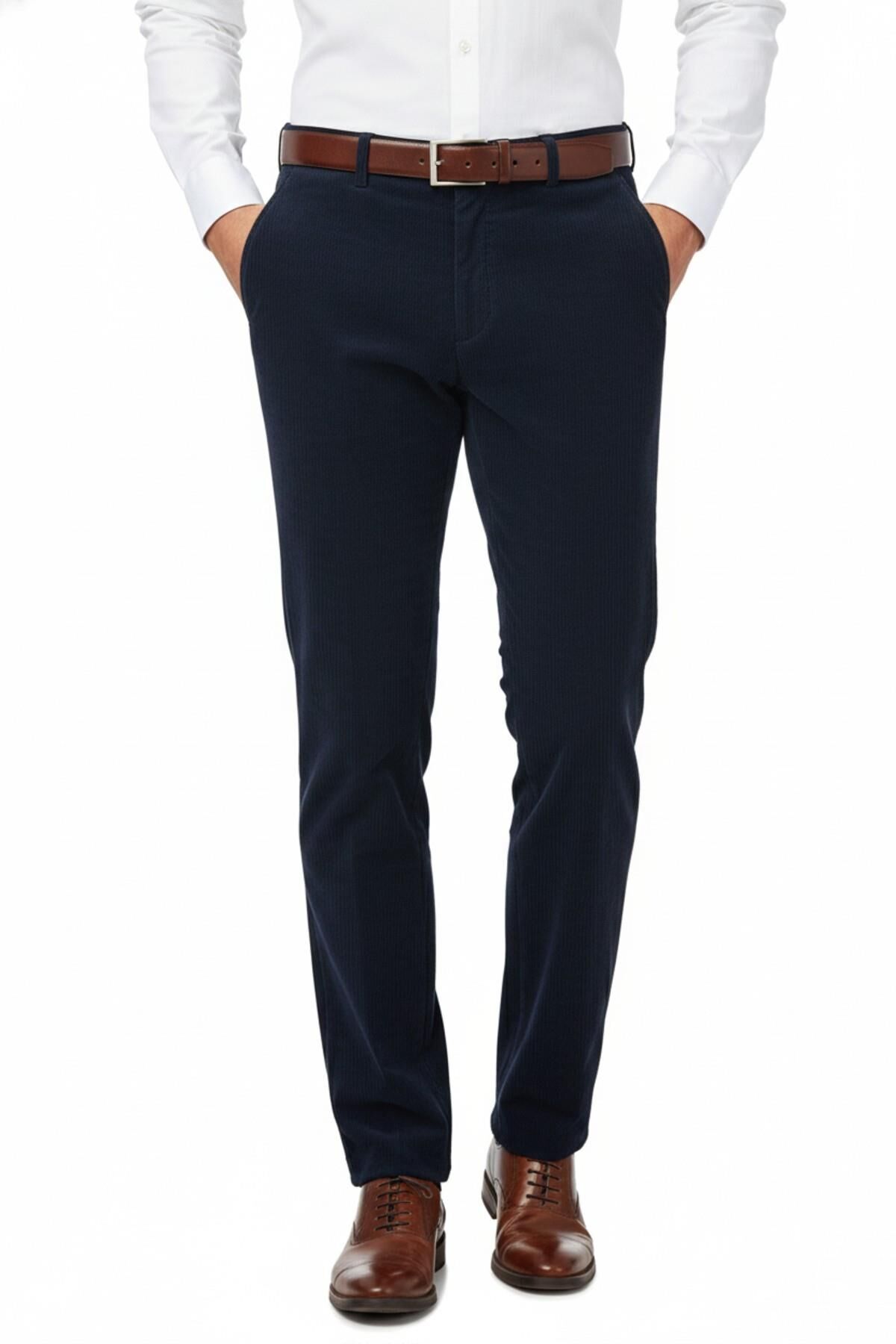 Erkek Kışlık Kadife Pantolon Klasik Kalıp BGL-ST04968 LACİVERT - 48