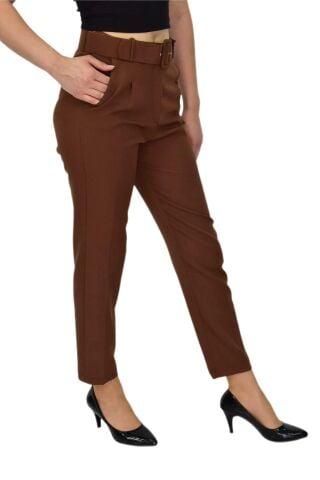 Kadın Büyük Beden Kemerli Pantolon BGL-ST03691