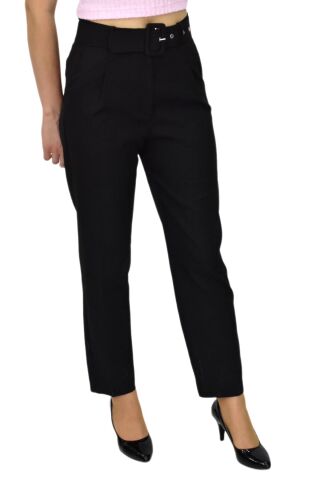 Kadın Büyük Beden Kemerli Pantolon BGL-ST03691 TAŞ - 44