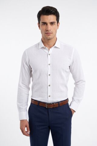 Erkek Slim Fitt Uzun Kol % 100 Pamuk Gömlek 2429 BGL-ST05603