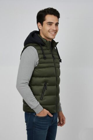 Erkek Kapüşonlu Spor Yelek 4300 BGL-ST04895