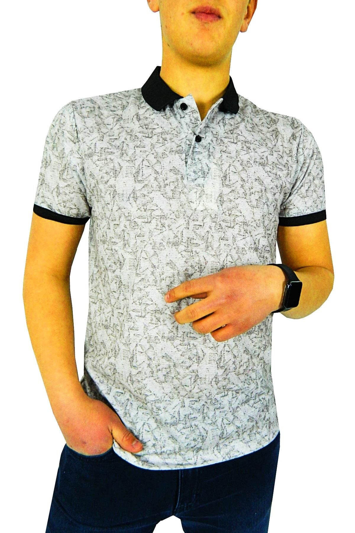 NAYKI ERKEK POLO YAKA DİJİTAL BASKILI T-SHİRT 2131 BGL-ST01038 TABA - L