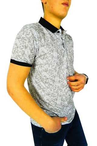NAYKI ERKEK POLO YAKA DİJİTAL BASKILI T-SHİRT 2131 BGL-ST01038 TABA - L