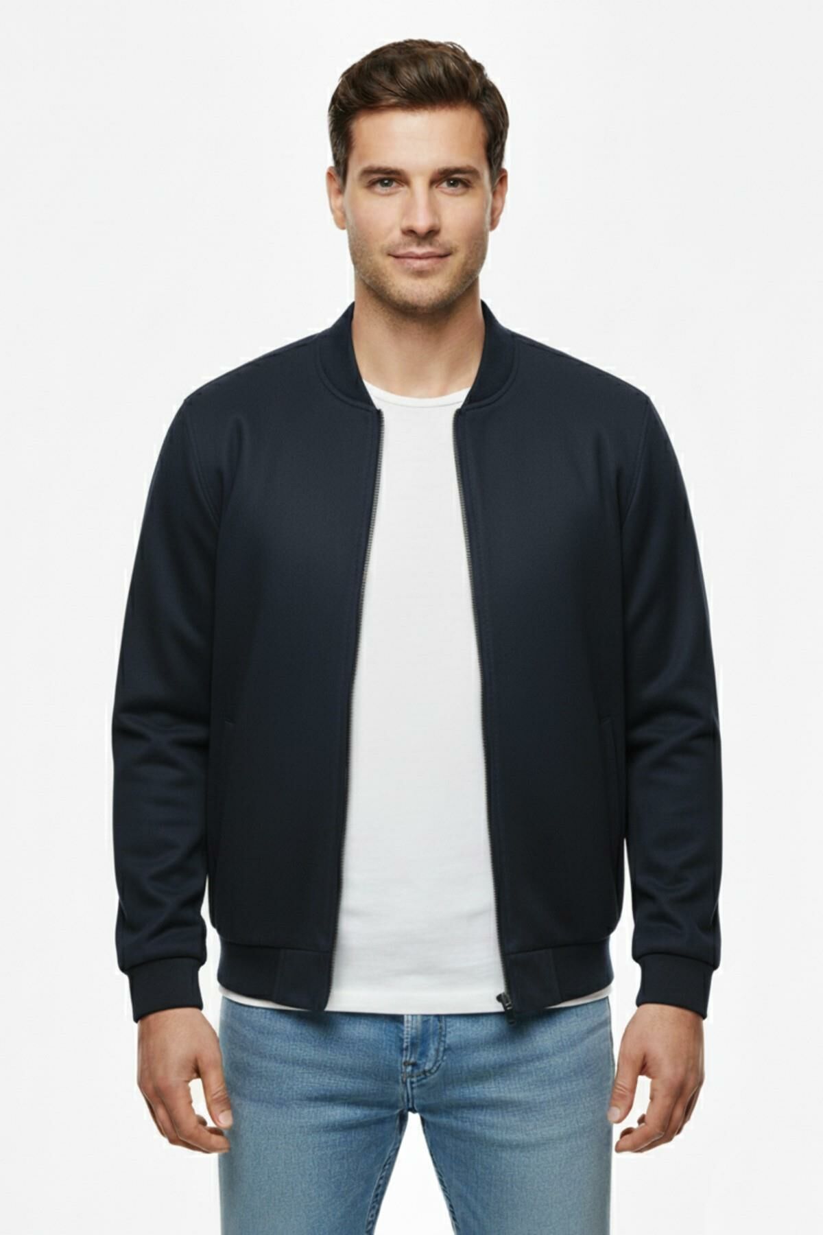 Erkek Büyük Beden Mevsimlik Hakim Yaka Süet Spor Mont BGL-ST05015