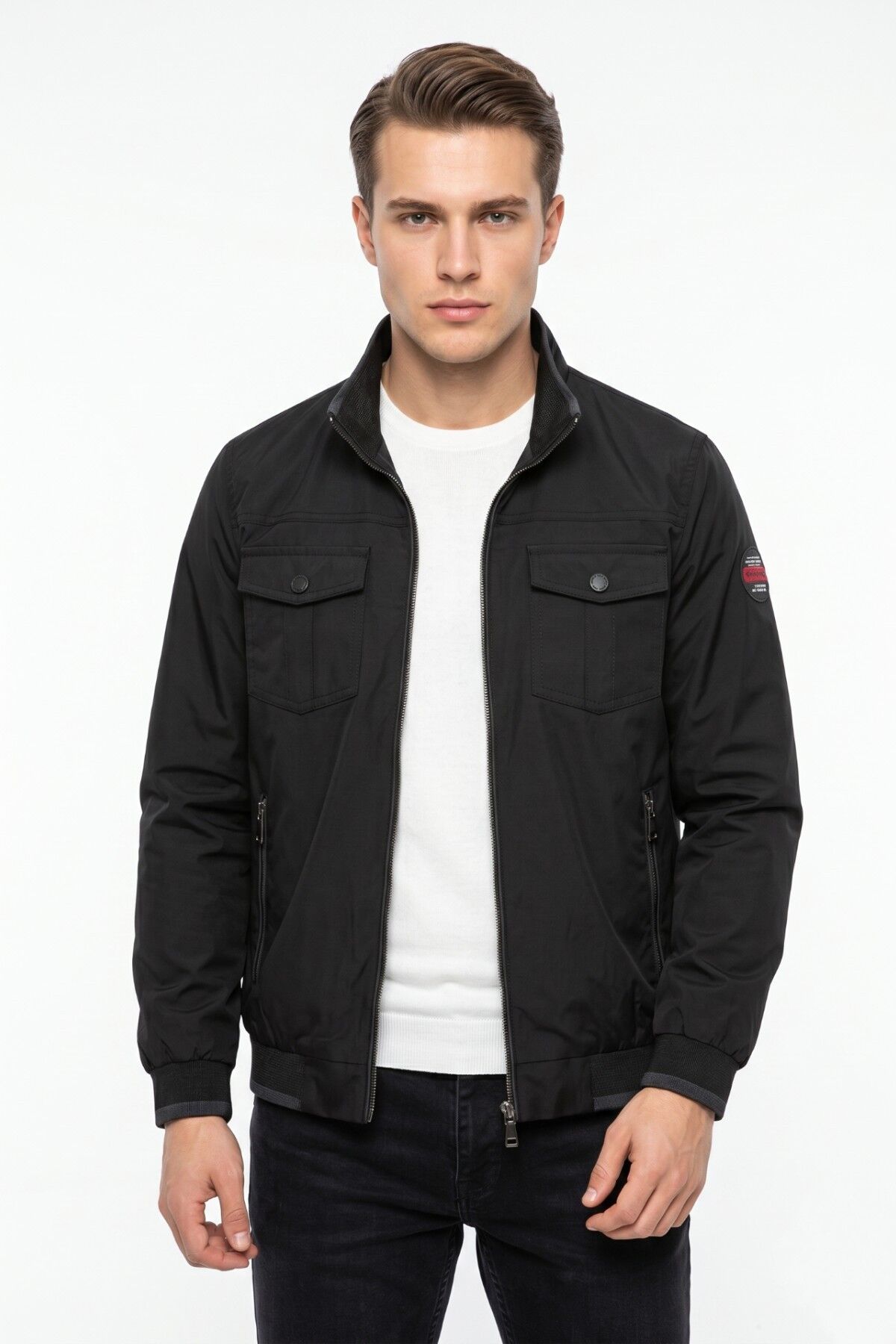 Erkek Büyük Beden Mevsimlik Spor Mont 8093 BGL-ST05334 SİYAH - 3XL