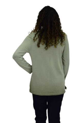 Kadın Pamuk İtalyan Kazak 4547 BGL-ST04094 ELMA - XL