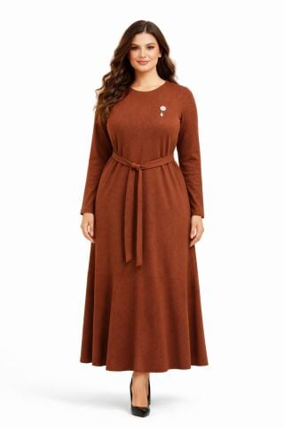 Kadın Bürümcük Uzun Kol Elbise BGL-ST03723