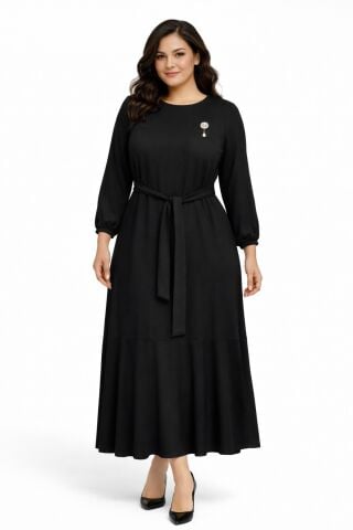 Kadın Bürümcük Uzun Kol Elbise BGL-ST03723