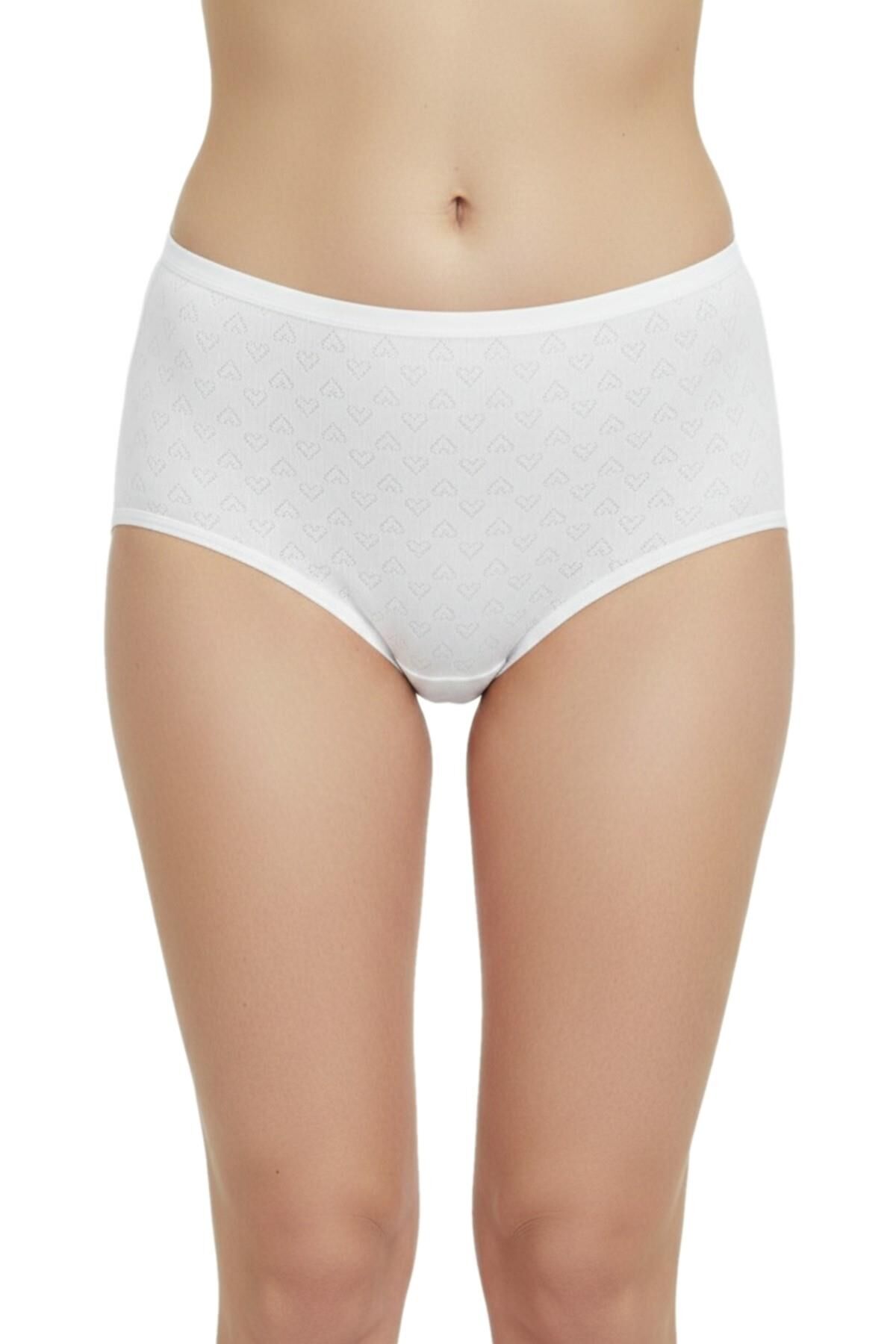 Kadın Kalpli Bato Külot BGL-ST04937 BEYAZ - XL
