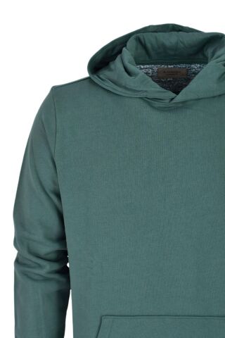 Erkek Kapüşonlu Basic Sweatshirt R2248 BGL-ST03192 YEŞİL - L