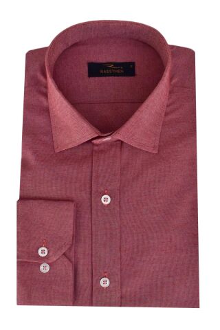 Erkek Uzun Kol Gömlek Silim Fit BGL-ST01912 BORDO - S
