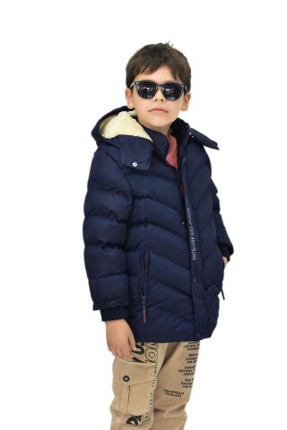 Erkek Çocuk Kapüşonlu Mont BS-0411 HAKİ - 11 YAŞ