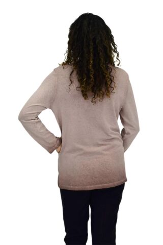 Kadın Pamuk İtalyan Kazak 4547 BGL-ST04094 PUDRA - 2XL