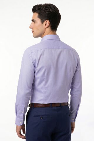 Erkek Klasik Tek Cepli Uzun Kol Gömlek 4018 BGL-ST05501 LİLA - XL