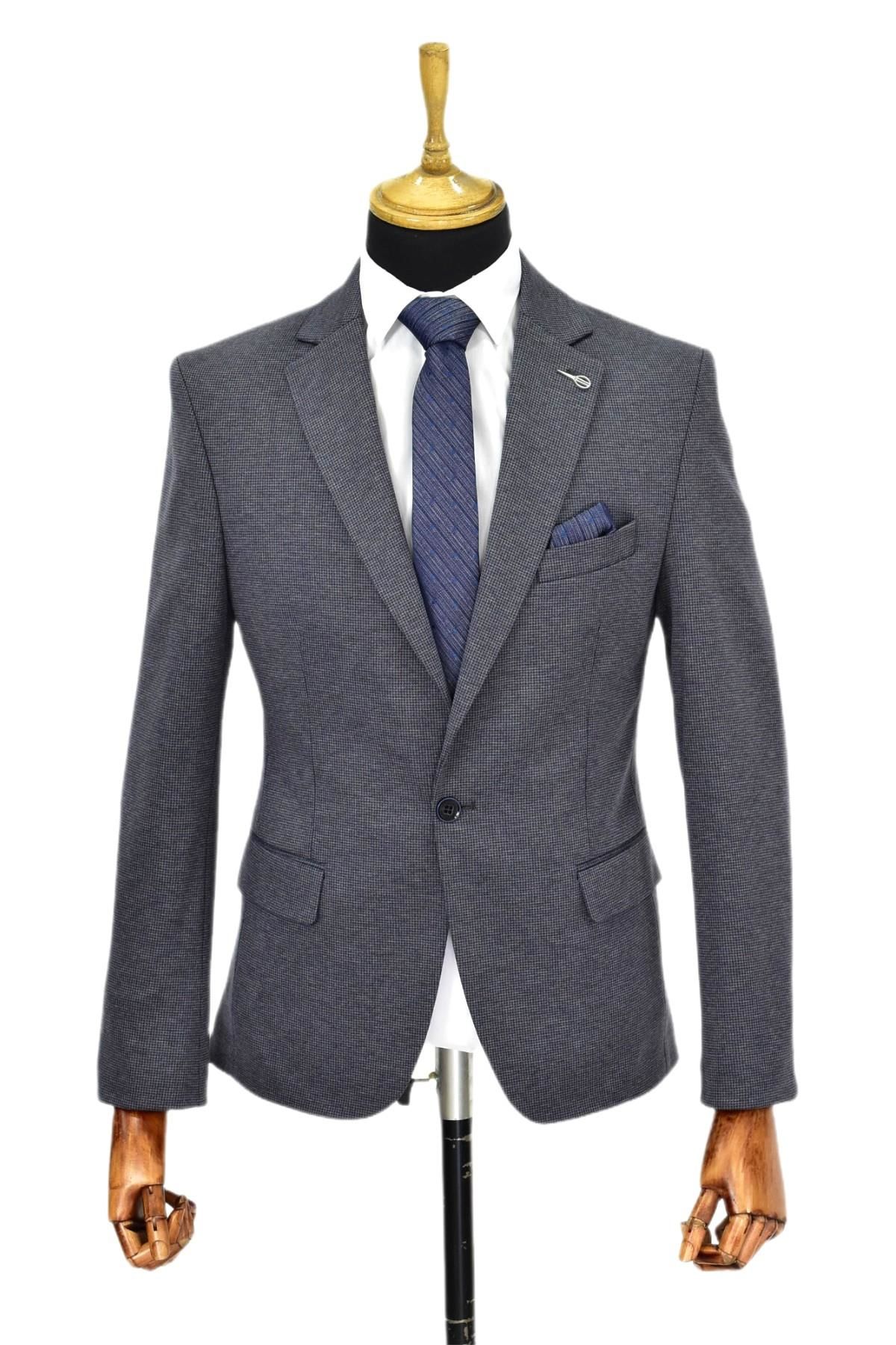 Erkek Tek Spor Ceket Çift Yırtmaçlı BGL-ST04566