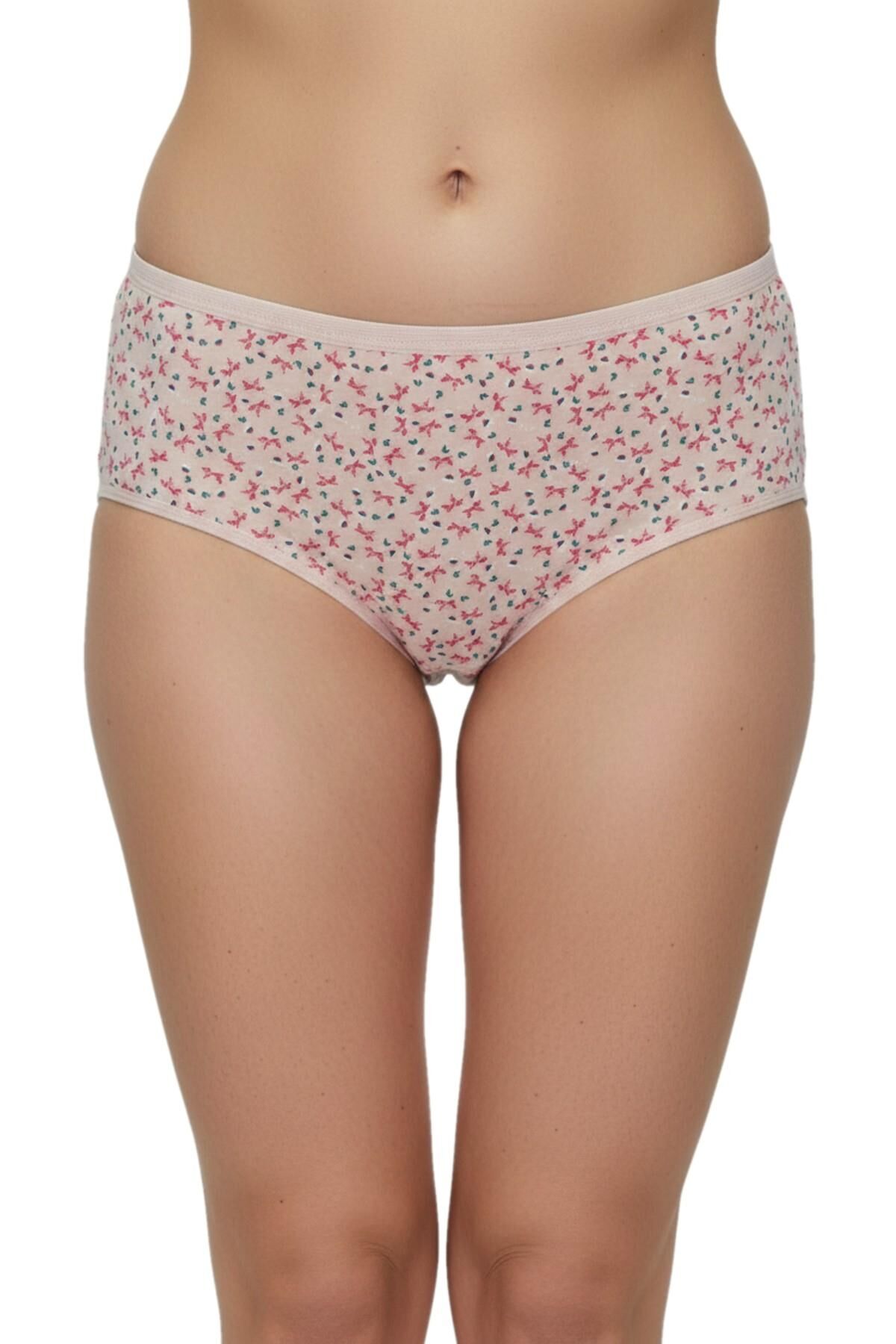 Kadın Baskılı Bato Külot BGL-ST04938 PUDRA - XL