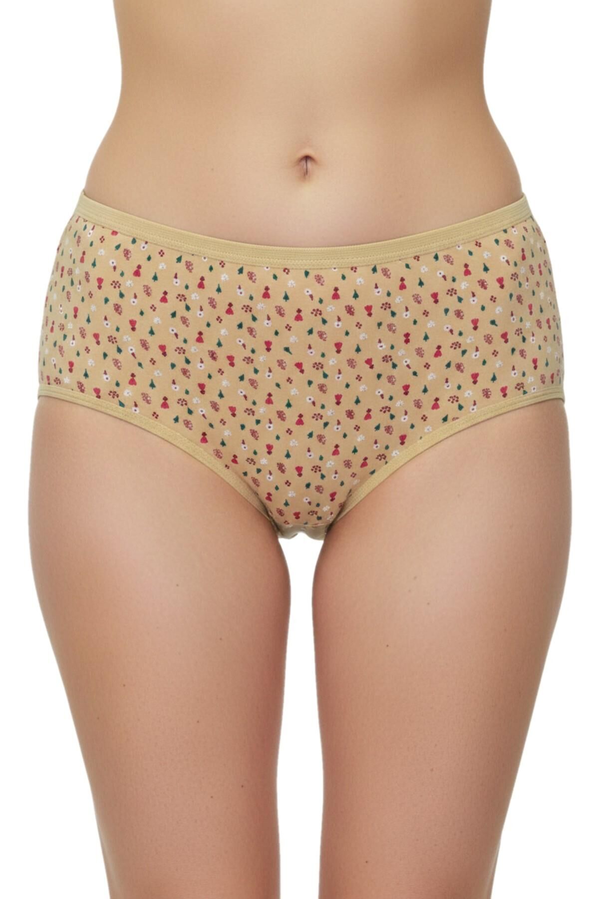 Kadın Baskılı Bato Külot BGL-ST04938 TEN - XL