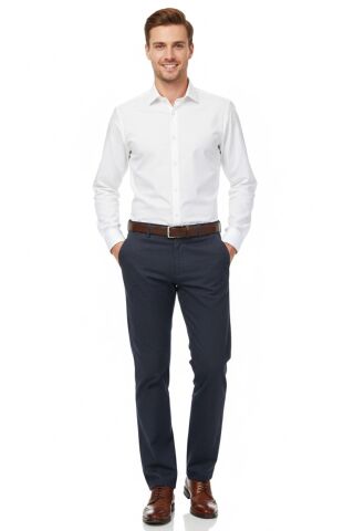 Erkek Regular Fit Klasik Pilesiz Kanvas Pantolon P1168 BGL-ST04796