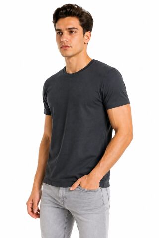 Erkek Sıfıryaka Regular Kalıp Tişört BGL-ST05573 FÜME - XL
