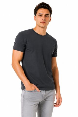 Erkek Sıfıryaka Regular Kalıp Tişört BGL-ST05573 FÜME - XL