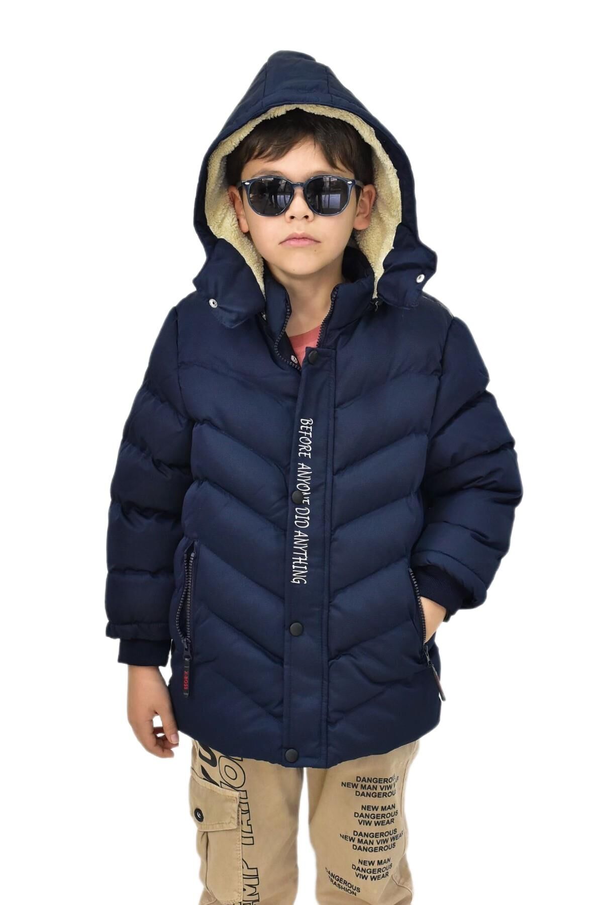 Erkek Çocuk Kapüşonlu Mont BS-0411 LACİVERT - 8 YAŞ