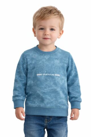 Erkek Çocuk Önü Baskılı Sweatshirt BGL-ST05244