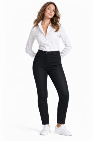 Kadın Bilek Jean Pantolon Beli Lastikli Düğmeli BGL-ST05384