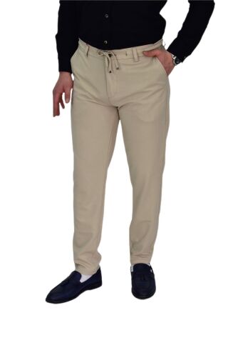 Erkek Beli Lastikli Jogger Pantolon Regular Fit BGL-ST04328 GRİ - 32