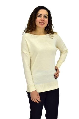 Kadın Kayık Yaka Spor Kazak 12489 BGL-ST04098