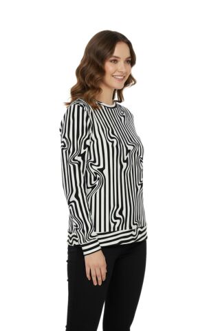 Kadın Sıfıryaka  Baskılı Bluz BGL-ST05110