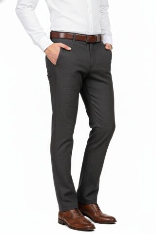 Erkek Regular Fit Klasik Pilesiz Kanvas Pantolon P1168 BGL-ST04796 KAHVE - 42