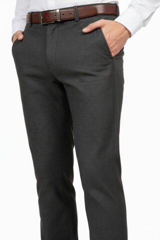 Erkek Regular Fit Klasik Pilesiz Kanvas Pantolon P1168 BGL-ST04796 KAHVE - 42