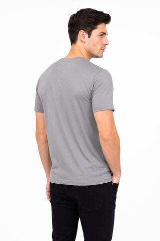 Erkek Sıfıryaka Regular Kalıp Tişört BGL-ST05573 GRİ - L