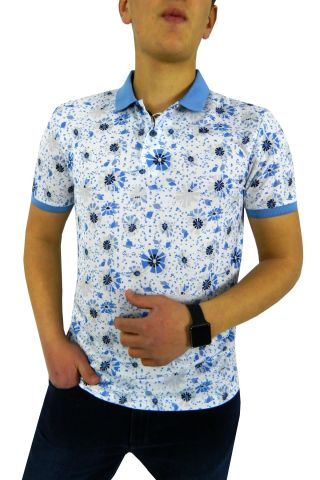 NAYKI ERKEK POLO YAKA DİJİTAL BASKILI T-SHİRT 2136 BGL-ST01041