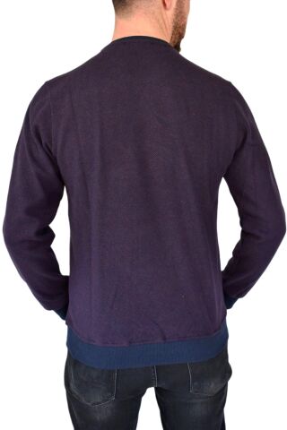 Erkek Büyük Beden Sıfır Yaka Sweat 6012 BT BGL-ST02308 BORDO - 5XL