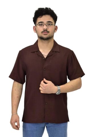 Erkek Spor Silim Fit Kısa Kol Gömlek G5031 BGL-ST04497