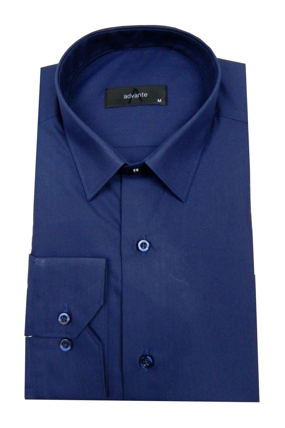 Erkek Slim Fit Gömlek Bgl-st00070 LACİVERT - S