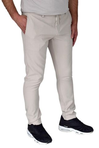 Erkek Gofre Jogger Lastikli Pantolon BGL-ST03797 BEJ - 46