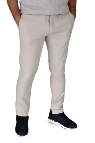 Erkek Gofre Jogger Lastikli Pantolon BGL-ST03797 BEJ - 46