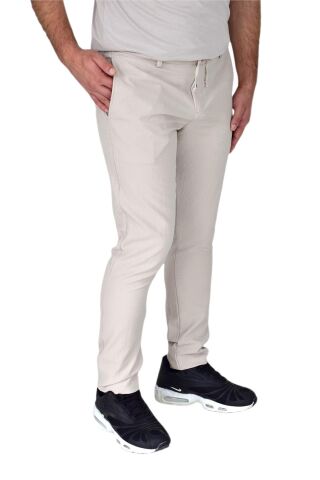 Erkek Gofre Jogger Lastikli Pantolon BGL-ST03797 BEJ - 46