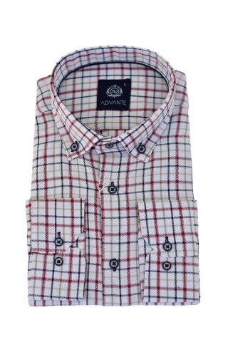 Erkek Klasik Uzun Kol Ekose Gömlek  BGL-ST03505 BORDO - M
