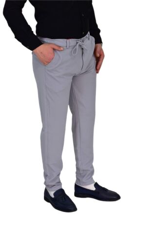 Erkek Beli Lastikli Jogger Pantolon Regular Fit BGL-ST04328 GRİ - 36