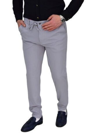 Erkek Beli Lastikli Jogger Pantolon Regular Fit BGL-ST04328 GRİ - 36