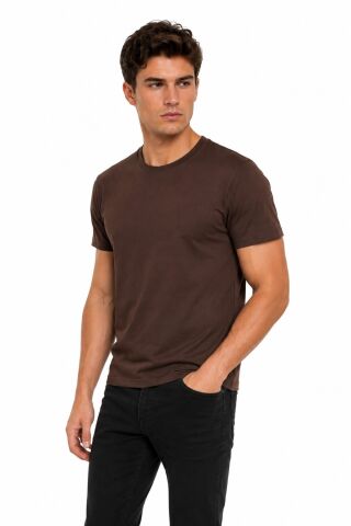 Erkek Sıfıryaka Regular Kalıp Tişört BGL-ST05573 KAHVE - XL
