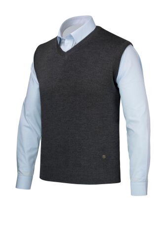 Erkek V Yaka Triko Süveter 4241H BGL-ST04030 ANTRASİT - 2XL