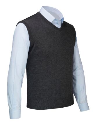 Erkek V Yaka Triko Süveter 4241H BGL-ST04030 ANTRASİT - 2XL