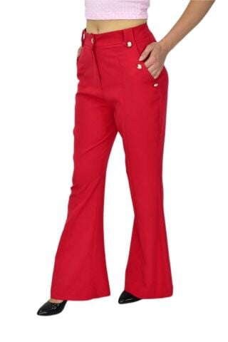 Kadın İspanyol Paça Pantolon BGL-ST03692 CAMEL - 48