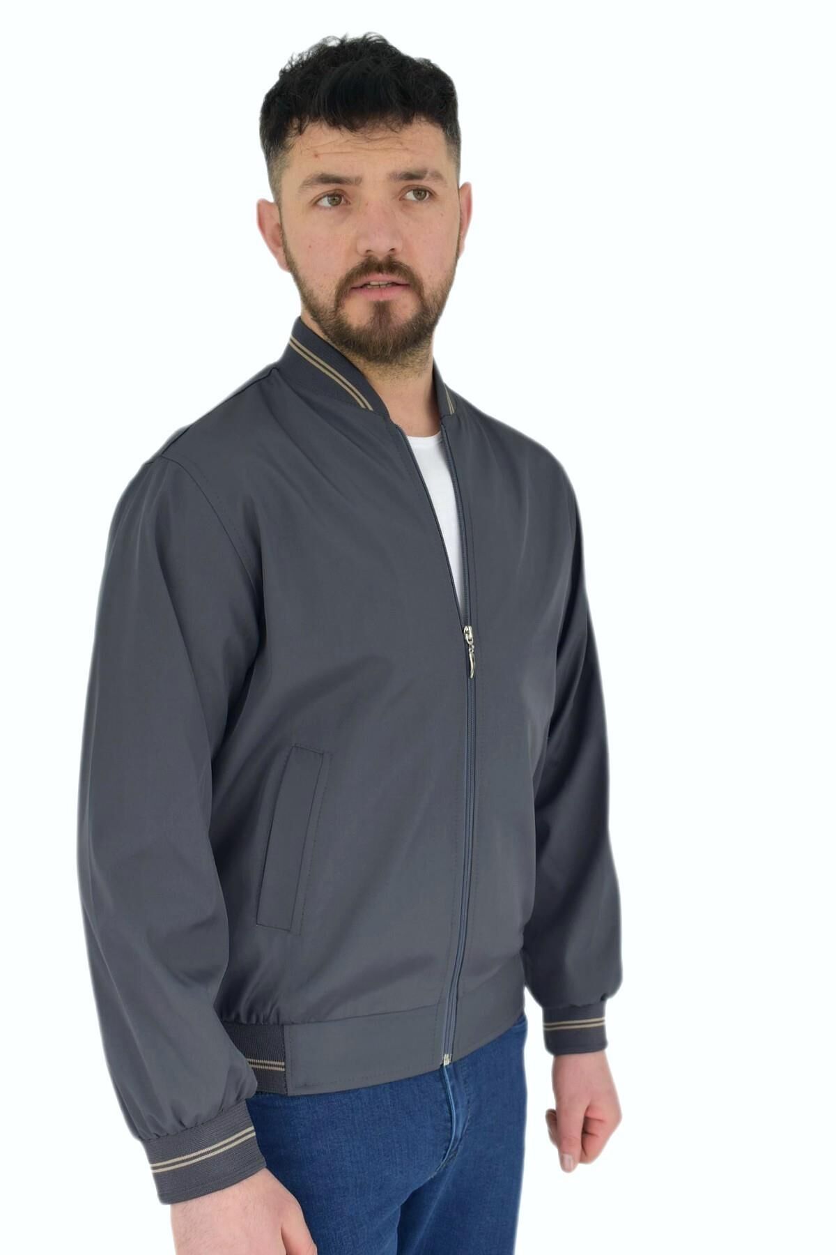 Erkek Büyük Beden Spor Mevsimlik Mont 900 BGL-ST02712 ANTRASİT - 2XL
