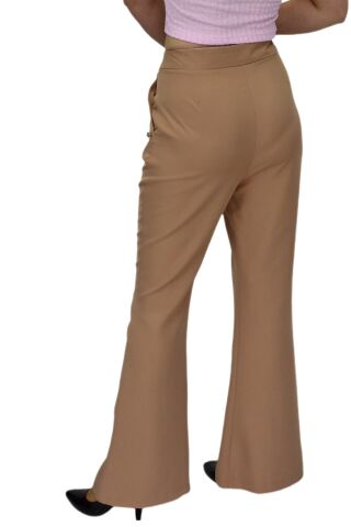 Kadın İspanyol Paça Pantolon BGL-ST03692 CAMEL - 44