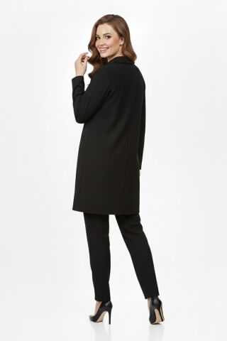 Kadın Taşlı Bluz Pantolon Tunik 3 Lü Takım BGL-ST04733 SİYAH - 54